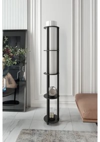 Stojacia lampa s poličkami NOTO 1xE27/40W/230V čierna