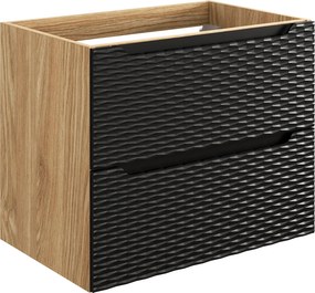 Comad Kúpeľňová skrinka pod umývadlo Ocean Black 70 čierna/dub olejovaný