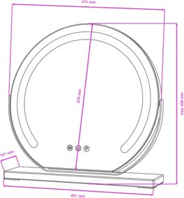 BRILAGI - LED stmievateľné zrkadlo na líčenie CALIFORNIA LED/14W/230V 44x40 cm biela