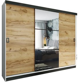 Skriňa Retro 200 5L biely / dvierka craft zlatý