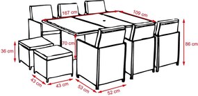 Veľká ratanová záhradná súprava Avenberg DETROIT - Sivá