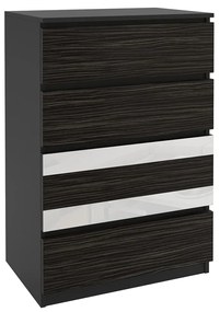 Komoda 50 Belini čierny / eben kráľovský  MH KOM1/1/B/HK/W/0