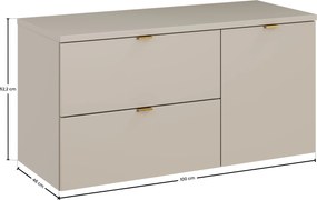 Comad Kúpeľňová skrinka pod umývadlo na dosku s košom na bielizeň set Dalia Cashmere 100 kašmír