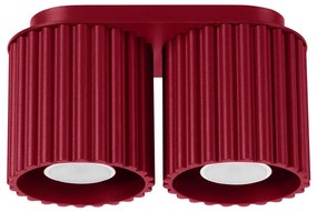 Sollux  SL.1820 - Bodové svietidlo AURA 2xGU10/10W/230V červené
