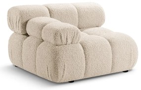 Béžový modul pohovky z textílie bouclé (ľavý roh) Bellis – Micadoni Home