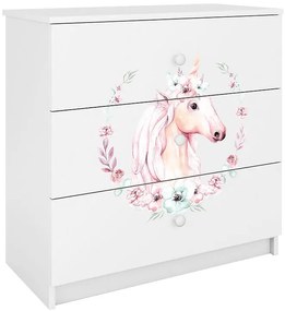 Detská komoda Babydreams Biely – Kôň