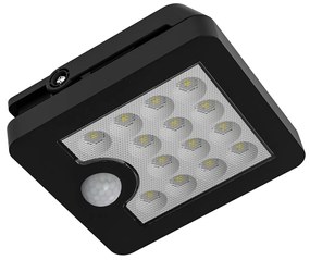 TOP LIGHT Svetlo nástenné Heleon PIR S, Čierna