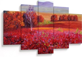 Obraz červenej krajiny (150x105 cm)