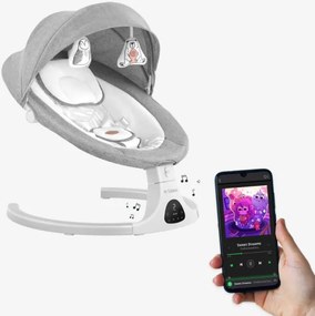 Detské hojdacie kreslo Astrid 35 sivé