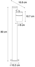 Stojaca vonkajšia lampa čierna 80 cm AR70 nastaviteľná IP44 - Solo