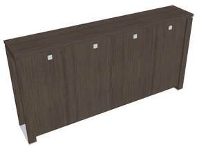 Stredná šatníková skriňa Verno+ S 260 x 46 x 130 cm, dub antracit / čierna
