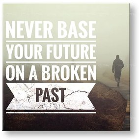 Motivačný obraz na stenu Never base your future_002