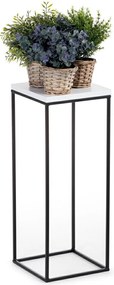 STOJAN NA KVETINÁČ BASICLOFT 60X24X24 CM ČIERNA/BIELA
