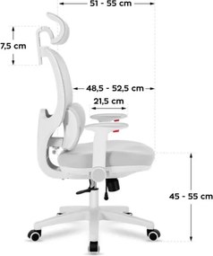 Detská otočná stolička Mark Adler Junior 6.3 Grey