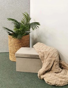 Dekorstudio Skladacia taburetka s úložným priestorom PERFECT duo - sivobéžová