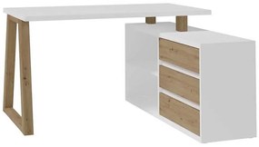 Set Iga II Písací stôl + Komoda biely/dub artisan
