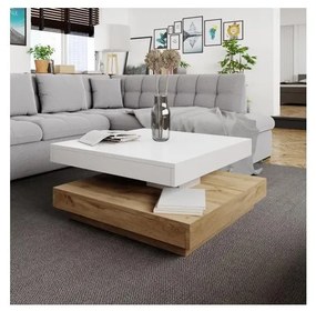 Konferenčný stolík NENANI 34x70 cm biela/dub wotan