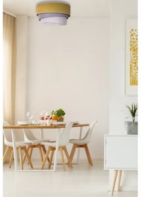 Duolla - Stropné svietidlo TRIO 1xE27/15W/230V pr. 45 cm žltá/šedá/biela