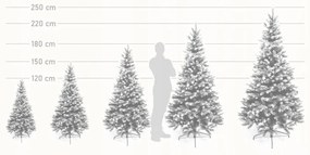 Vianočná zasnežená jedlička so šiškami 220 cm