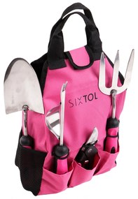 Sixtol Sada záhradného náradia Garden pink, 12 ks