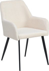 XXXLutz STOLIČKA S PODRÚČKAMI, železo, tkaná textília, béžová, čierna MID.YOU - Stoličky - 001634014201