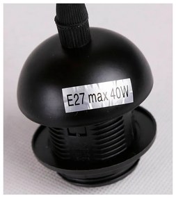 Čierne závesné svietidlo so skleneným tienidlom ø 10 cm Felis - Candellux Lighting