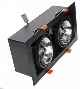 Podhľadové svietidlo Plaza II, 1x čierne kovové tienidlo, (možnosť polohovania), b