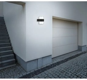 Telefunken 320405TF - Vonkajšie nástenné LED svietidlo 2xLED/8W/230V IP44 čierne