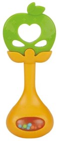 BAYO Silikónové hryzátko s hrkálkou BAYO jabĺčko