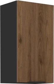 Horná kuchynská skrinka Monza, 40 cm, orech/čierna%