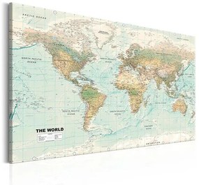 Obraz - World Map: Beautiful World Veľkosť: 120x80, Verzia: Na talianskom plátne