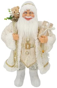Dekorácia Vianočný Mikuláš Biely 60cm