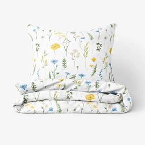 Goldea bavlnené posteľné obliečky - slovenská lúka 150 x 200 a 50 x 60 cm