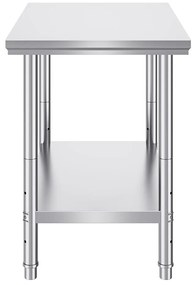 Kuchynský stôl z nehrdzavejúcej ocele