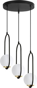 Závesné svietidlo Florence, 3x biele sklenené tienidlo, b/g, o, U