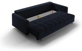 Tmavomodrá rozkladacia/s úložným priestorom pohovka z textílie buklé 222 cm Bali – Cosmopolitan Design