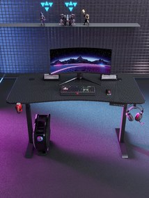 Herný stôl BR02 čierny 140 cm