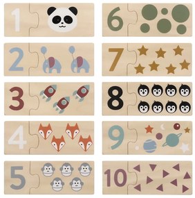 Drevené detské puzzle (počet dielikov 20) Numbers – Kindsgut