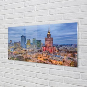 Nástenný panel  Warsaw Panorama západu slnka 100x50 cm