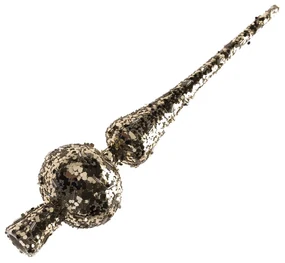 Vianočná špička na stromček Bronze hnedá, 6 x 28 cm