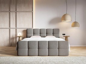 Manželská kontinentálna posteľ 160 cm Cirsten 160C (s roštom a matracom) (s úl. priestorom) (sivá). Akcia -19%. Vlastná spoľahlivá doprava až k Vám domov. 1100159