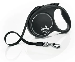 Flexi Samonavíjacie vodítko Black Design M, 5 m, 25 kg