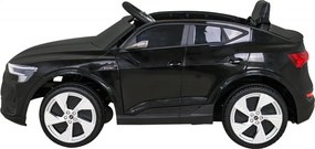 Ramiz Audi E-Tron Sportback pre deti čierne + na diaľkové ovládanie + pohon 4x4 + pomalý štart + rádio MP3 + LED