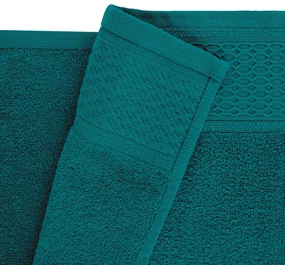 BAVLNENÉ UTERÁKY SOLANO SADA 1 KS 30X50 CM, 1 KS 50X90 CM, 1 KS 70X140 CM TMAVOTYRKYSOVÁ