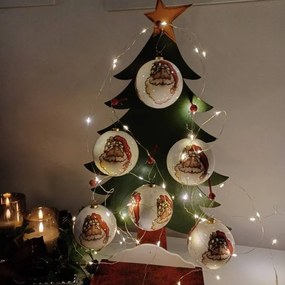 DECOLED Sada ozdôb, 6 ks, priemer 8 cm, elf