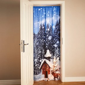 LED záves na dvere "Zimná krajina" Casa Bonita 90 x 195 cm