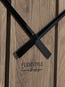Dekorstudio Drevené hodiny na stenu Solid OAK hnedé 80cm