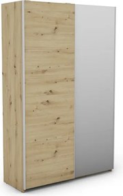 Šatníková skriňa Carlos 125/43 2D, dub artisan, 125 cm