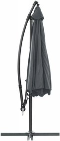 Dekorstudio Veľký záhradný slnečník Dallas- 350 cm - tmavo sivý