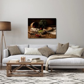 Obraz špargle na stole (70x50 cm)